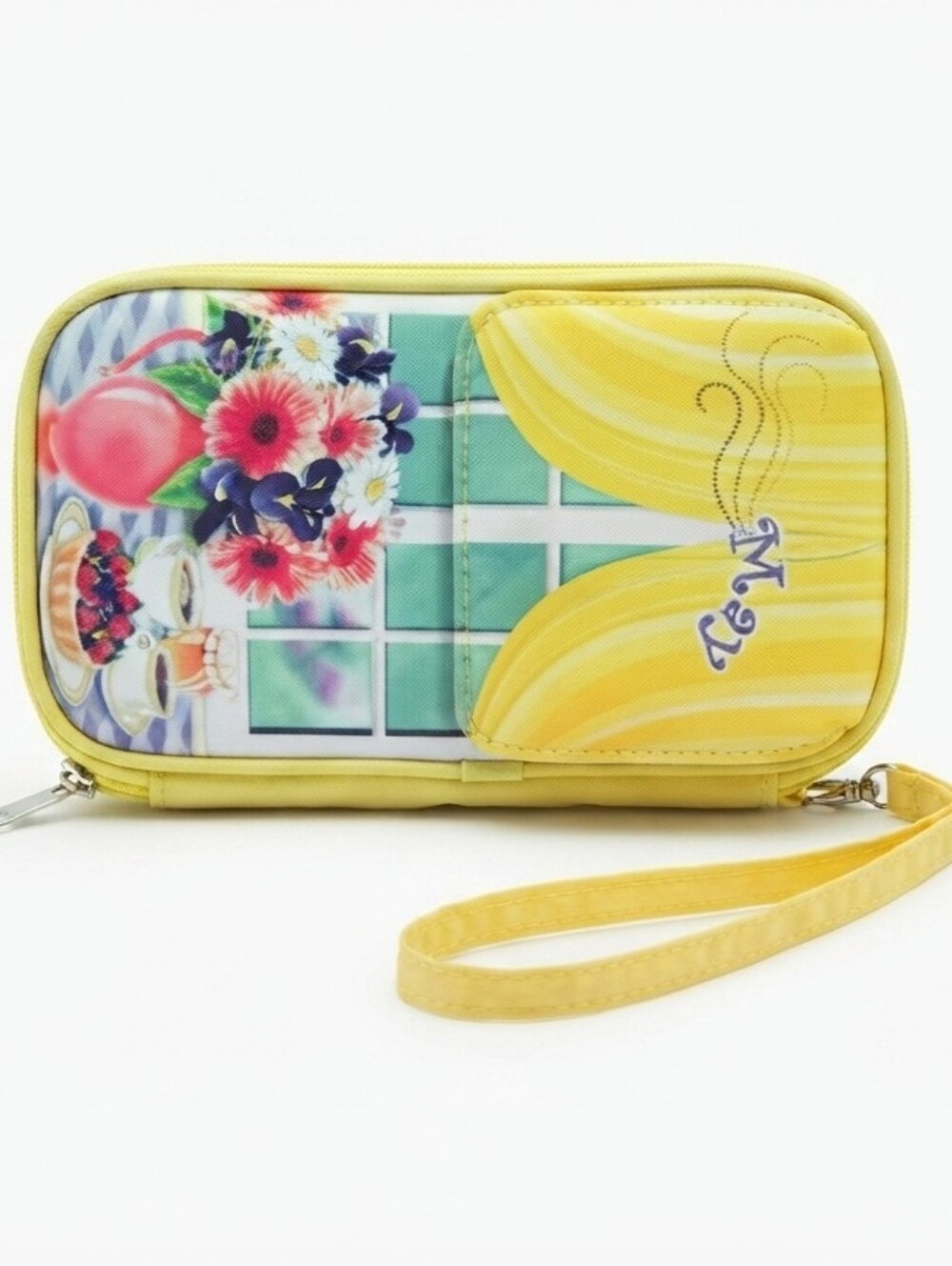 Willabee & Ward May Seasonal Sensations Floral Window Wristlet Wallet Yellow